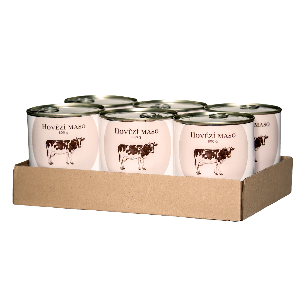 SIX PACK BOHEMIA Hovězí maso ve vlastní šťávě 800 g