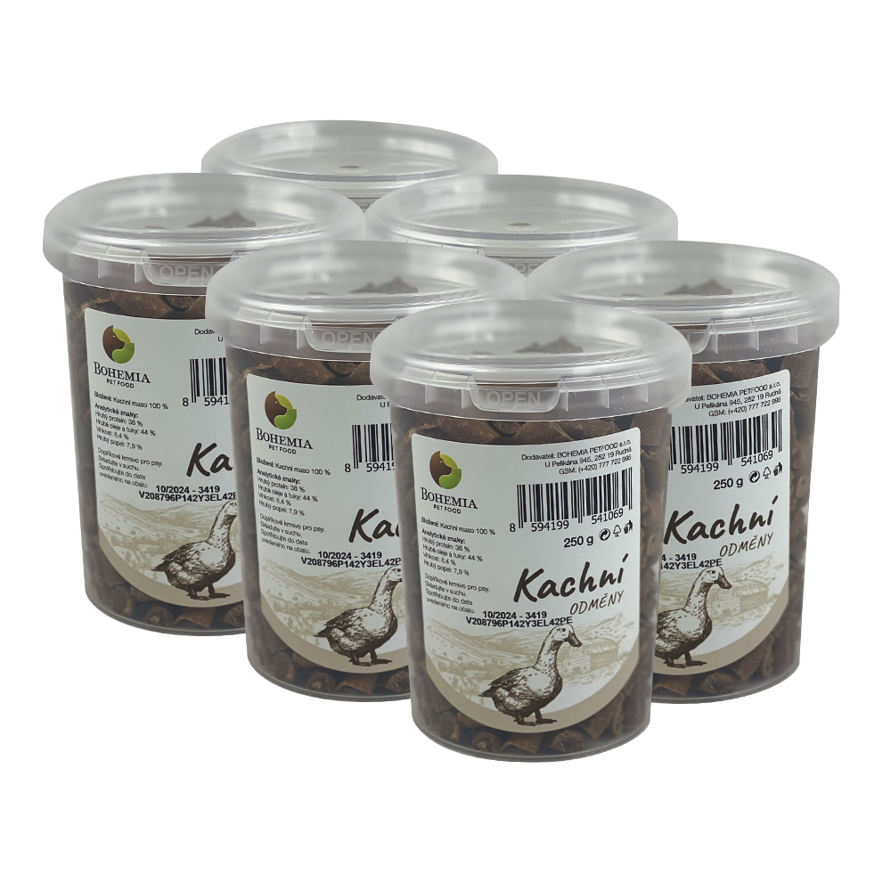 BOHEMIA 6x Kachní odměny 250g