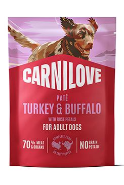 Carnilove Dog Pouch Paté Turkey&Buffalo+Rose 300g