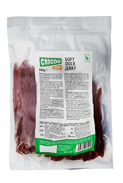 CARODO Dog poch. Měkký kachní jerky 500g