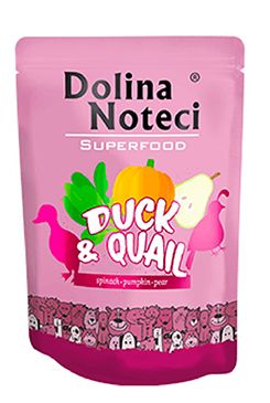 Dolina Noteci Dog kapsa SUPERFOOD kachna/křepelka 300g