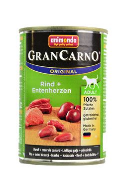 Animonda GRANCARNO konz. ADULT hovězí/kach.srdce 400g