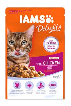 Iams Cat Senior Kuře v omáčce kapsa 85g