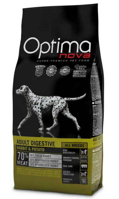 OPTIMAnova dog ADULT DIGESTIVE GF Rabbit 12kg-10827