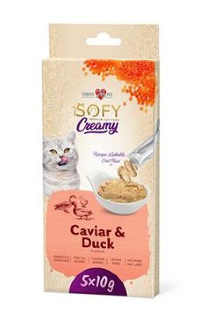 Pochoutka Aiko Cat SOFY Creamy Caviar&Duck 5x10g