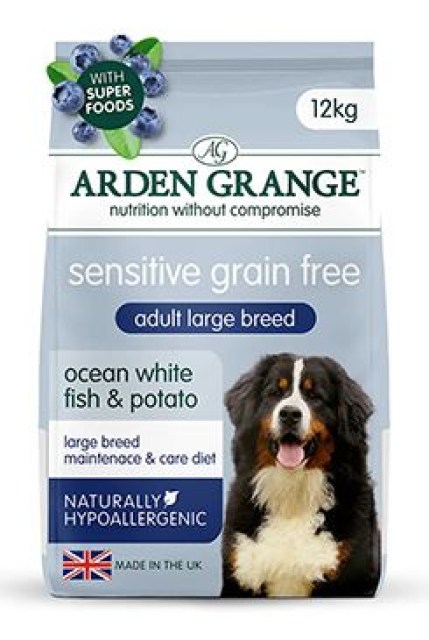 Arden Grange GF Dog Adult Large Sen.O.W.Fish&Pot.12kg