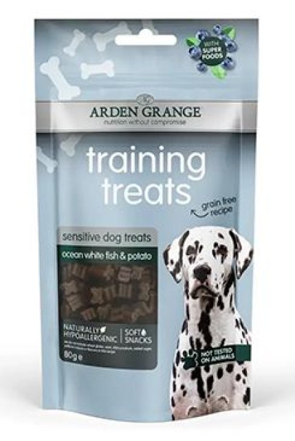 Arden Grange Training treats GF Sen.Oc.Wh.Fish&Pot.80g