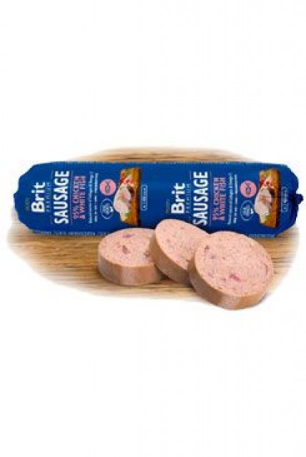 Brit Sausage Chicken & White Fish 800g