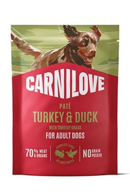 Carnilove Dog Pouch Paté Turkey&Duck+Timothy 300g
