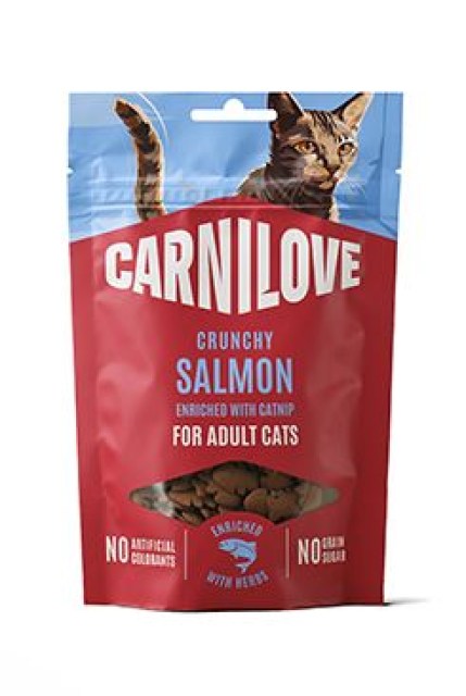 Carnilove Cat CRUNCHY Snack Salmon+Catnip 50g