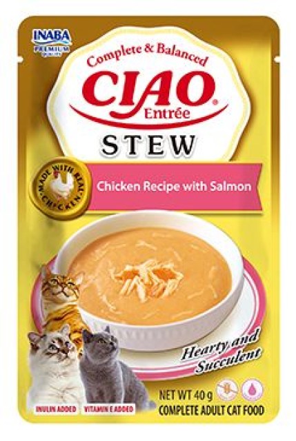 Churu Cat Entrée Stew Chicken Recipe with Salmon 40g