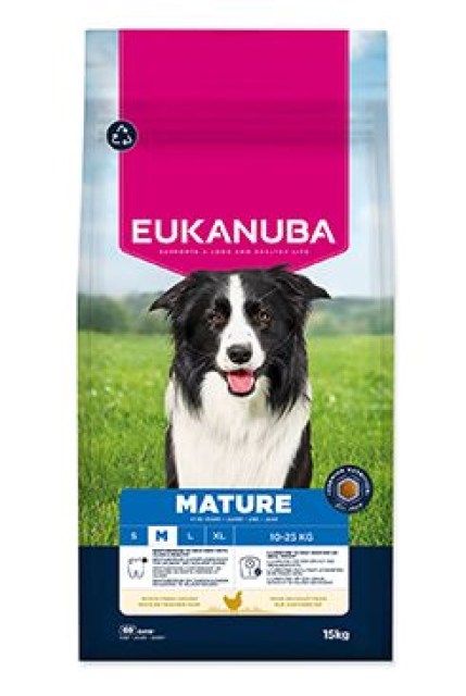 Eukanuba Dog Mature Medium rich in fresh Chicken 15kg