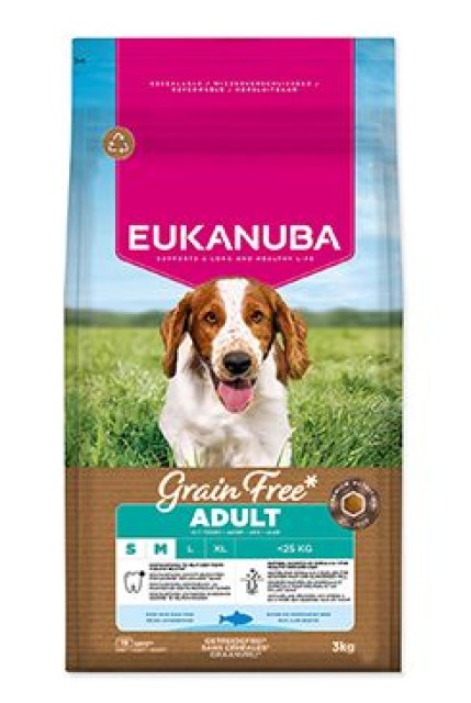Eukanuba Dog GF Adult Small&Medium rich in Oc.Fish 3kg