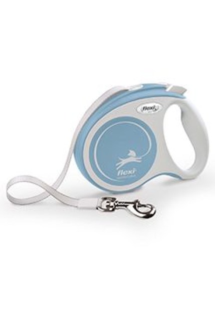 Vodítko FLEXI Comfort Plus S pásek 5m/15kg sv.modrá