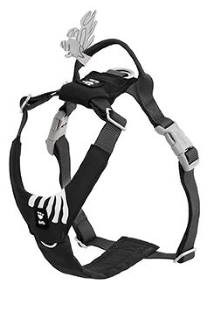 Postroj Hurtta Seeker černý 45-60cm