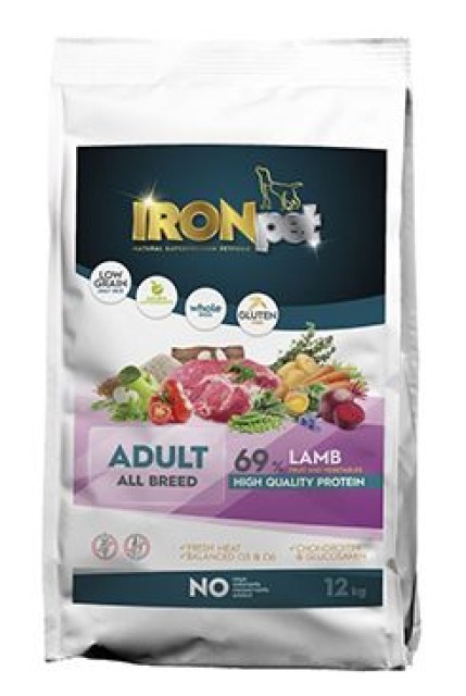 IRONpet Dog Adult All Breed Lamb 12kg