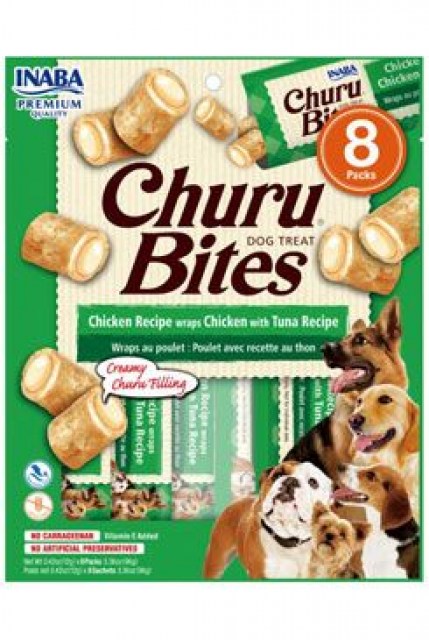 Churu Dog Bites Chicken wraps Chicken+Tuna 8x12g