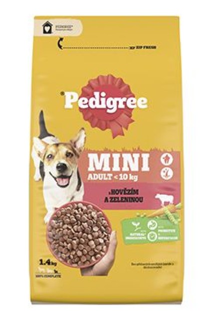 Pedigree Dry Adult Mini hovězí se zeleninou 1,4kg