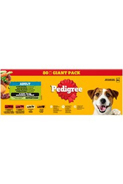Pedigree kapsa Adult mixovaný výběr ve šťávě 80x100g