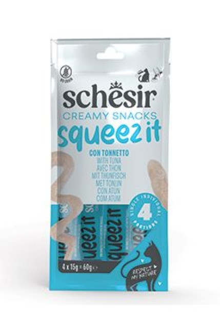 Schesir Cat kapsa Squeez It Tuňák krém 4x15g