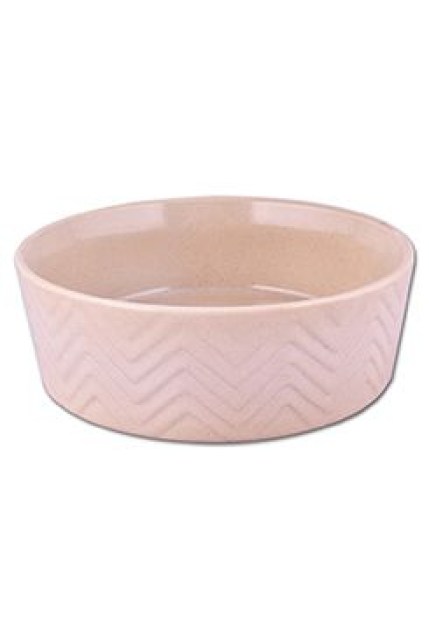 Miska keramická Zig Zag 18cm písková 1,2l