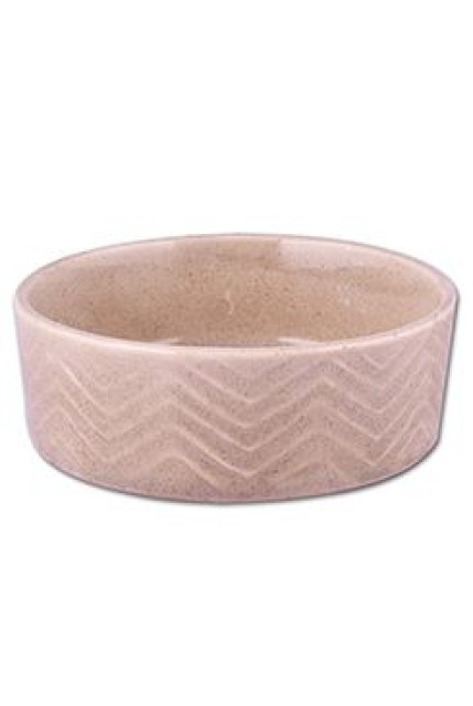 Miska keramická Zig Zag 12cm písková 0,34l