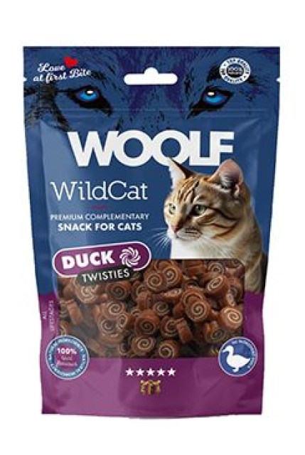 WOOLF WildCat Twisties Snack Duck 50g