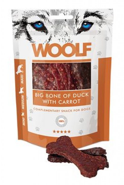 WOOLF pochoutka big bone of duck with carrot 100g