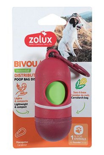 Zásobník sáčků na exkrementy BIVOUAK červená Zolux