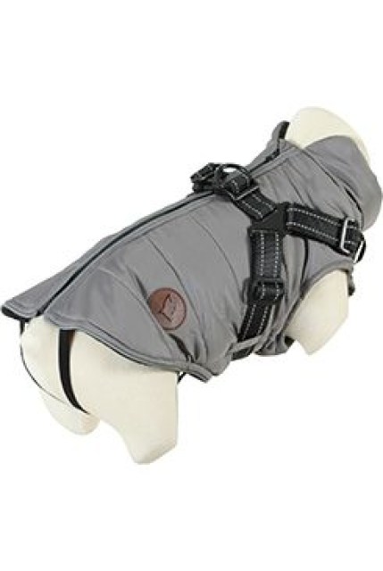 Obleček bunda pro psy S POSTROJEM černá 45cm Zolux