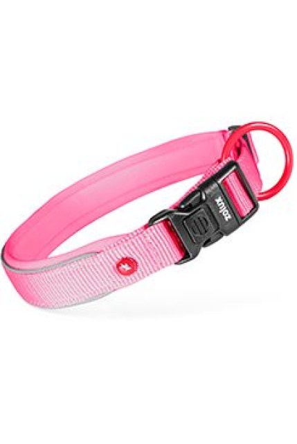 Obojek pes PREMIUM Nylon 25mm/50-55cm fuchsiová Zolux
