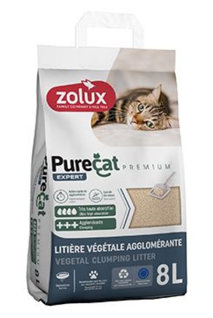 Podestýlka PURECAT rostlinná hrudkující 8l