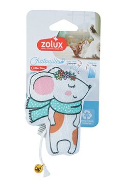 Hračka kočka CHATOUILLE Myška s věnečkem Zolux