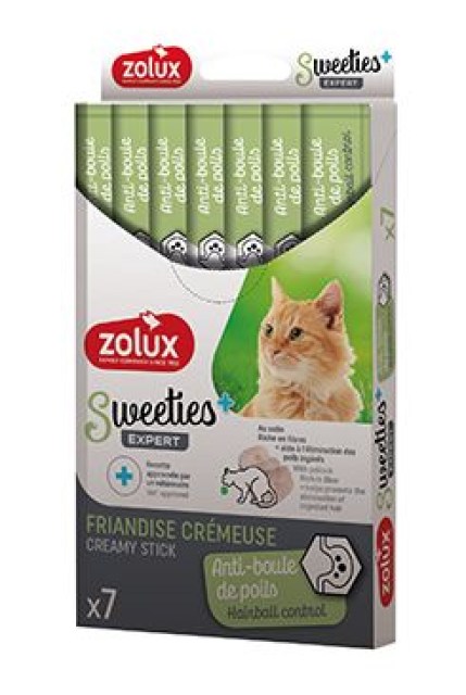 Pochoutka kočka SWEETIES Proti bezoárům 7ks Zolux
