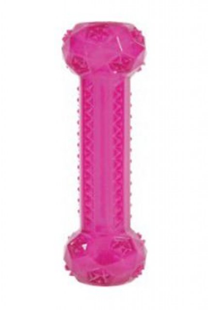 Hračka pes kost TPR POP STICK 25cm růžová Zolux