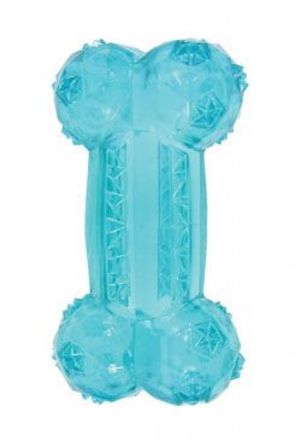 Hračka pes kost BONE TPR POP 12cm tyrkys Zolux