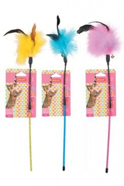 Hračka kočka udice Feather Duster mix barev Zolux