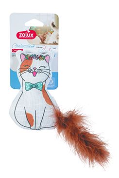 Hračka kočka CHATOUILLE Kočka s věnečkem Zolux