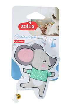 Hračka kočka CHATOUILLE Myška s puntíky Zolux